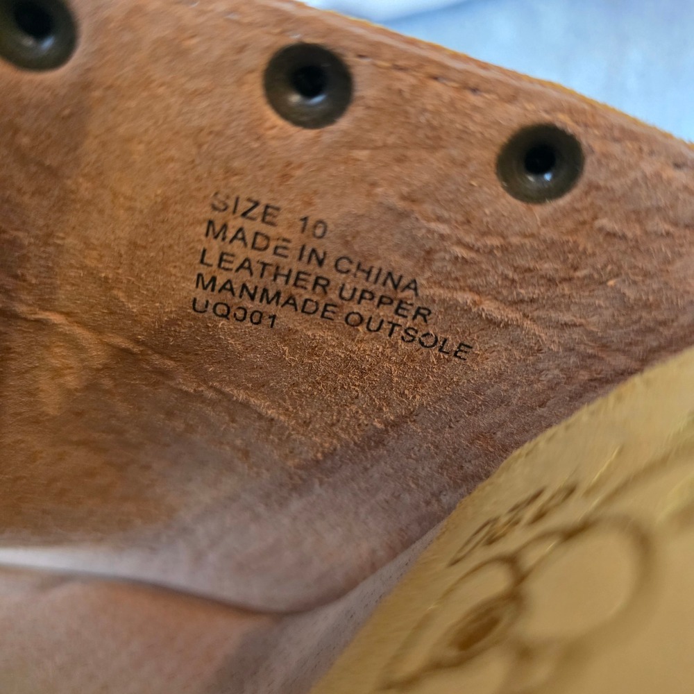 NEW Sbicca Gold Wood Platform Leather Upper Studded Clog Heel‎ Mules Size 10 - Picture 3 of 5